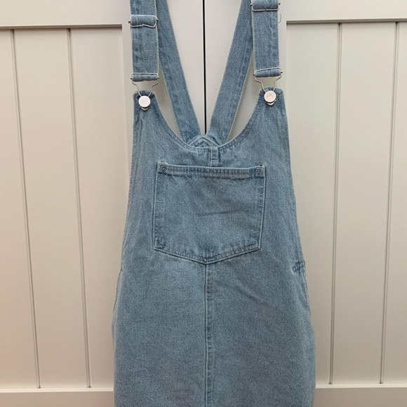 Zara Dresses Zara Denim Overalls Dress Poshmark